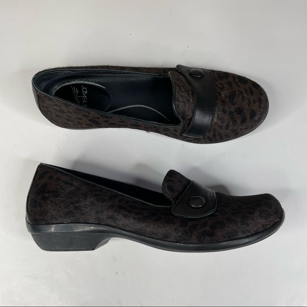 Dansko Olena Flats Leopard Print Calf Hair Size‎ 38